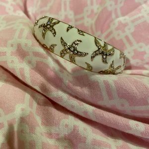 White, gold & shiny star fish bracelet